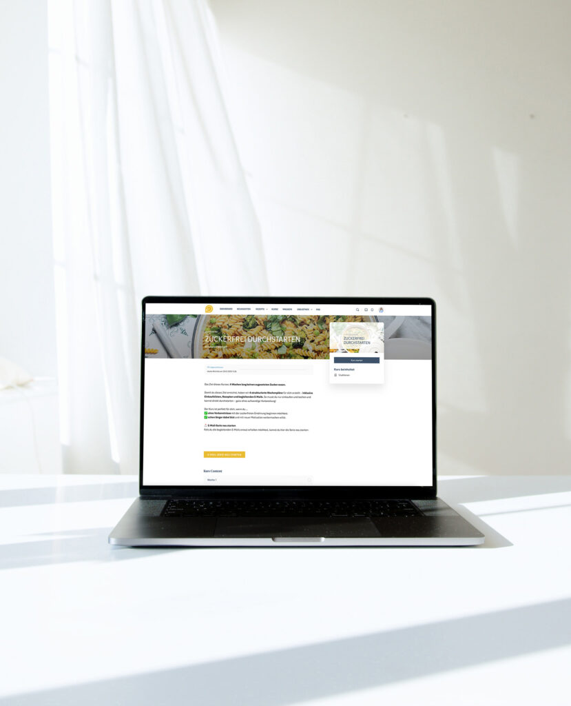 Mockup Laptop ZFDS - Projekt: Gesund leben Shop